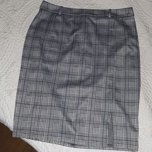 Plaid Pencil Skirt